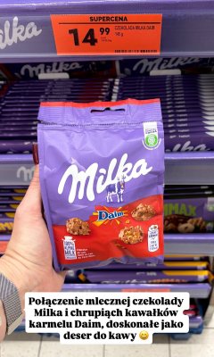 Czekolada mleczna Milka Daim promocja w Biedronka