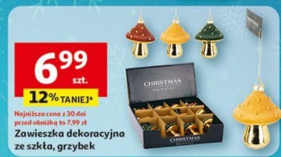Zawieszka dekoracyjna ze szkła, grzybek promocja w Auchan