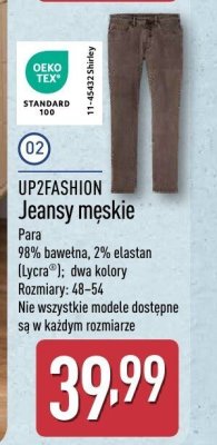 Jeansy męskie UP2FASHION promocja w Aldi