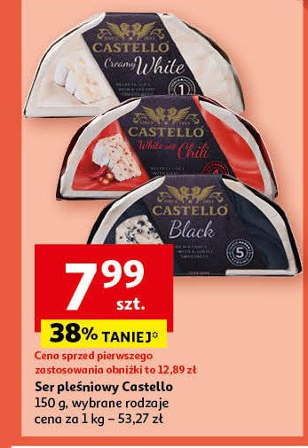 Ser creamy white pleśniowy Castello arla promocja