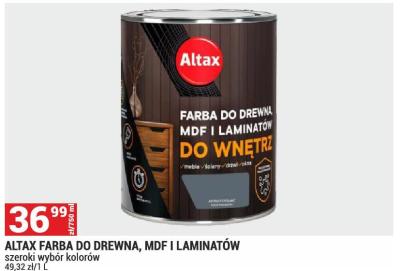 ALTAX FARBA DO DREWNA, MDF I LAMINATÓW szeroki wybór kolorów promocja w Merkury Market