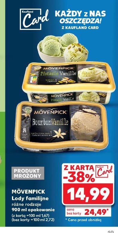 Lody bourbon vanilla MOVENPICK PREMIUM ICE CREAM promocja