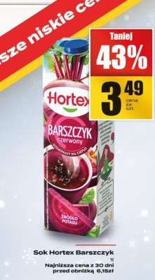 Sok Hortex BARSZCZYK promocja w Supeco