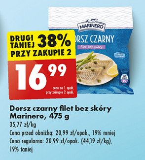 Dorsz czarny Marinero promocja w Biedronka