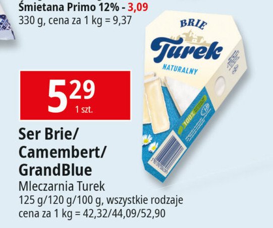 Serek brie TUREK Turek 123 promocja w Leclerc