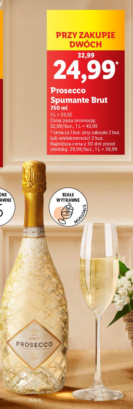 Wino Prosecco spumante brut promocja w Lidl