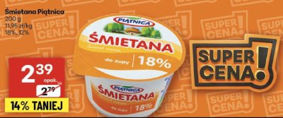 Śmietana Piątnica promocja w Delikatesy Centrum