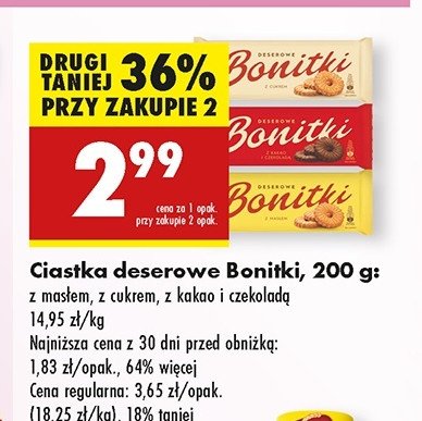 Ciastka deserowe z mas艂em Bonitki promocja