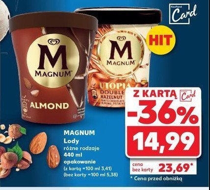 Lody almond Algida magnum promocja w Kaufland
