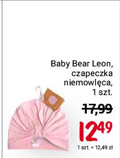Czapeczka różowa 6-12 m Baby bear leon promocja