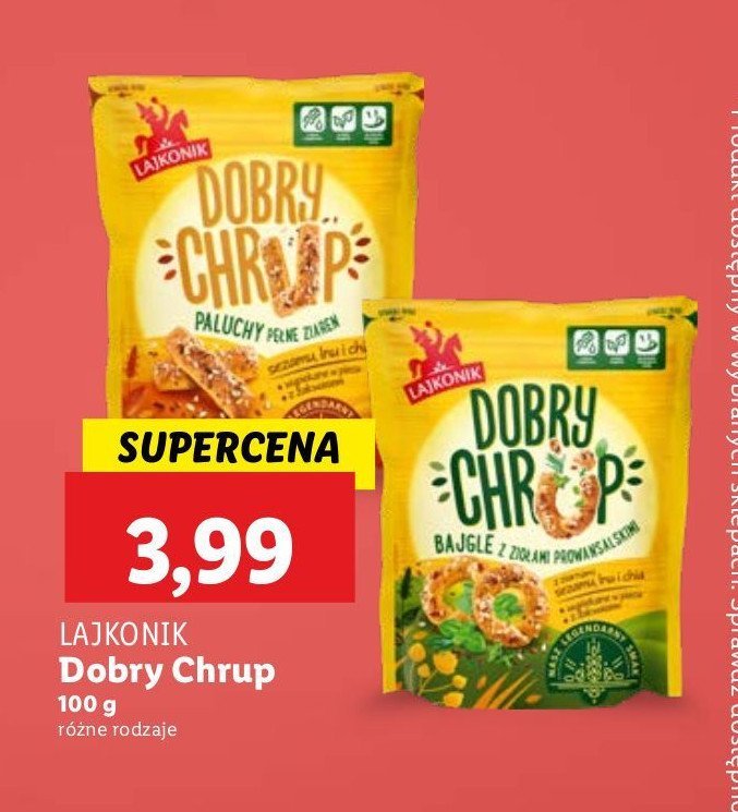 Paluchy pe艂ne ziaren sezamu lnu i chia Lajkonik dobry chrup promocja
