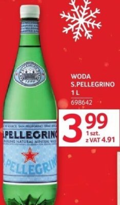 Woda S. Pellegrino 1L promocja w Selgros