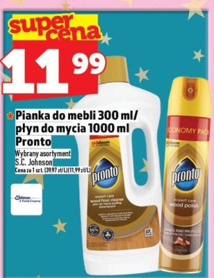 Pianka do mebli 300 ml / płyn do mycia 1000 ml Pronto promocja w TOPAZ