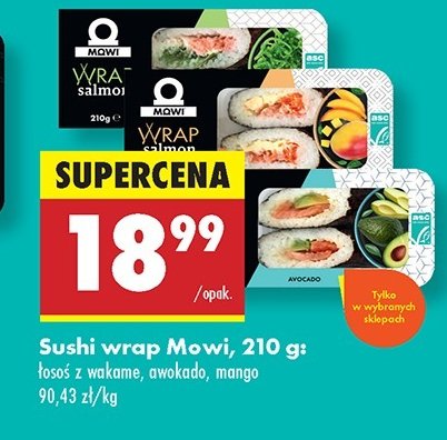 Wrapy z łososiem wakame Mowi promocja w Biedronka