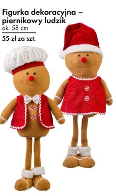 Figurka dekoracyjna – piernikowy ludzik ok. 58 cm promocja w Tedi