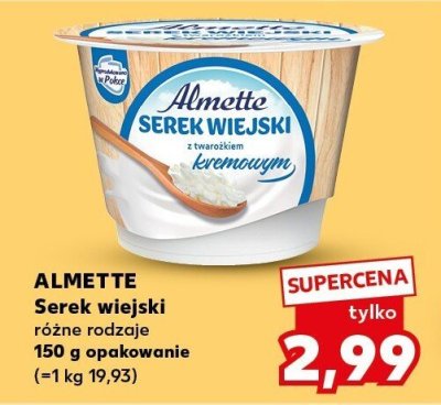 Serek wiejski Almette różne rodzaje promocja w Kaufland