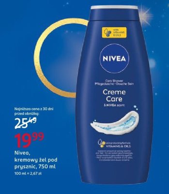 Nivea, kremowy żel pod prysznic, 750 ml promocja w Rossmann