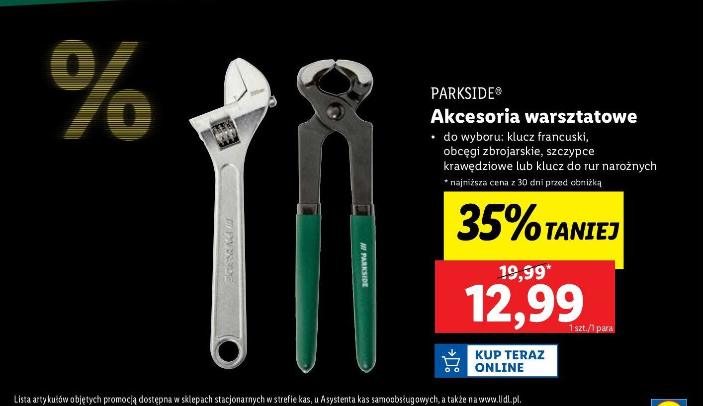 Klucz francuski Parkside promocja w Lidl