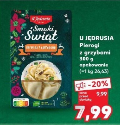 Pierogi z grzybami U JĘDRUSIA promocja w Kaufland