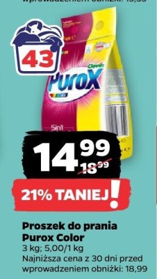 Proszek do prania Purox Color promocja w Netto