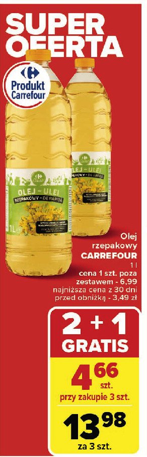 Olej rzepakowy Carrefour promocja