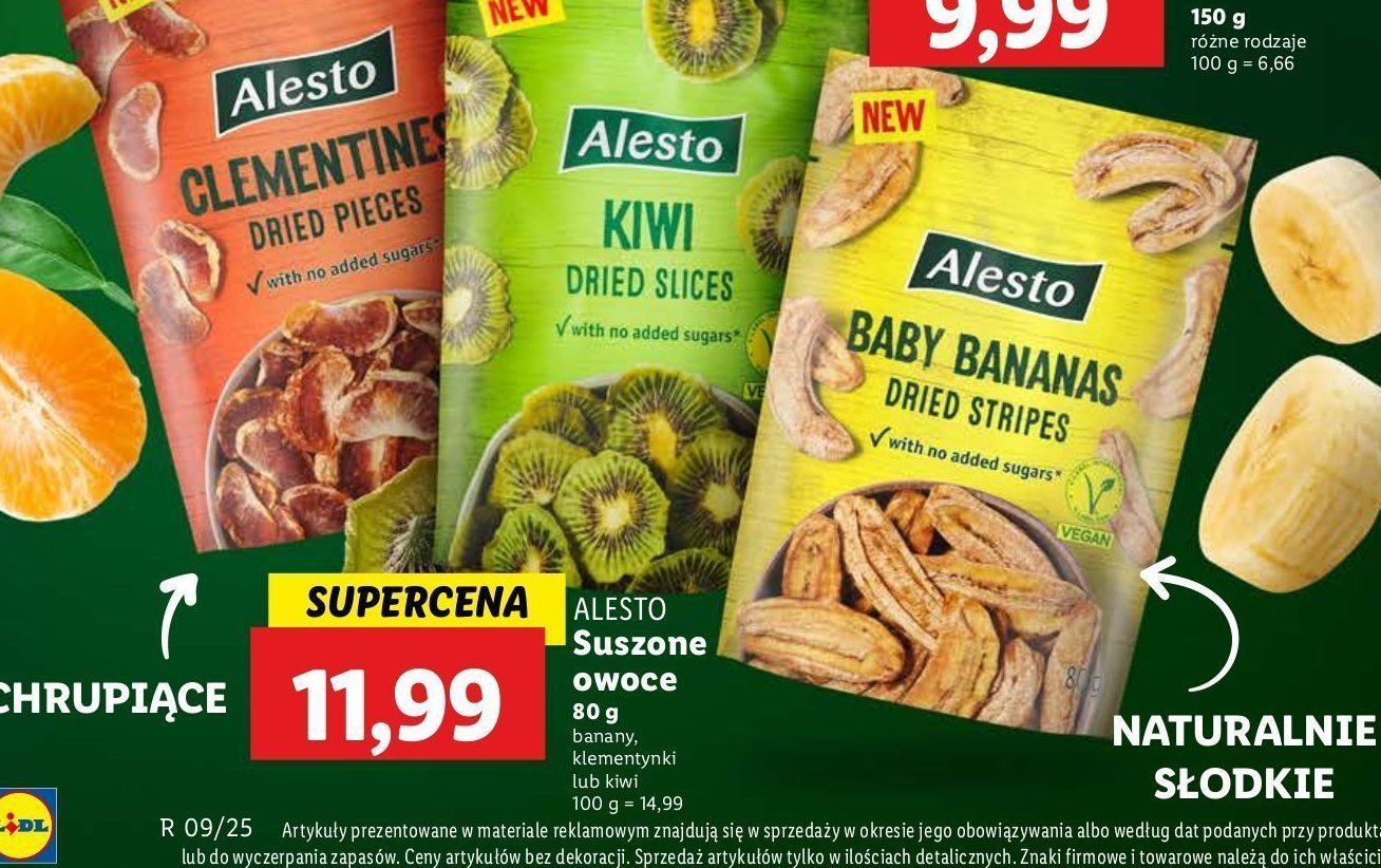 Klementynki suszone Alesto promocja