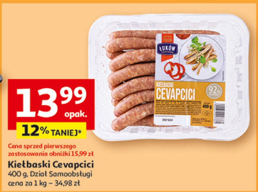 Kiełbaski cevapcici Łuków promocja