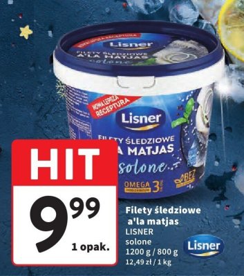 Filety śledziowe a'la matjas solone LISNER promocja w Intermarche