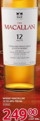 Whisky Macallan 12 YO 40% 700 ML promocja w Selgros