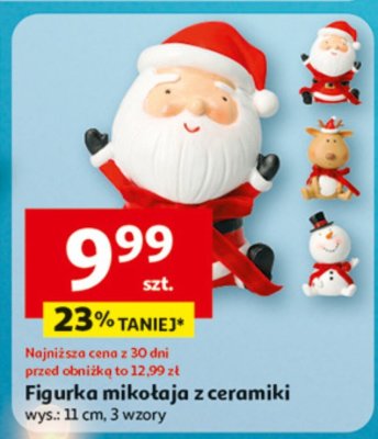 Figurka mikołaja z ceramiki promocja w Auchan