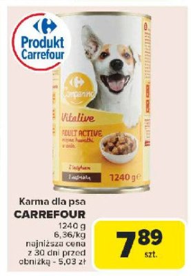 Karma dla psa z cielęciną i kurczakiem CARREFOUR COMPANINO promocja