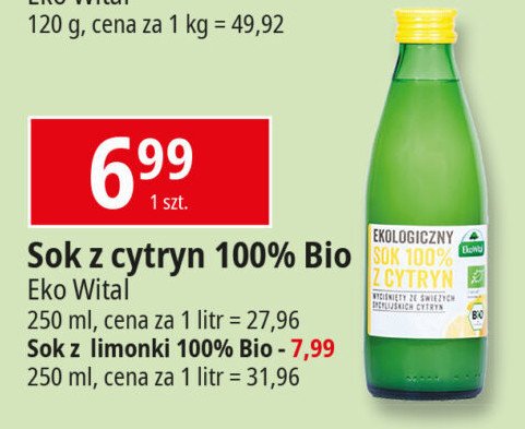 Sok z limonki Ekowital promocja w Leclerc