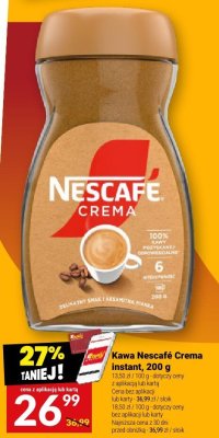 Kawa Nescafé Crema instant, 200 g promocja w Twój Market