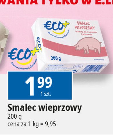 Smalec wieprzowy Eco+ promocja w Leclerc