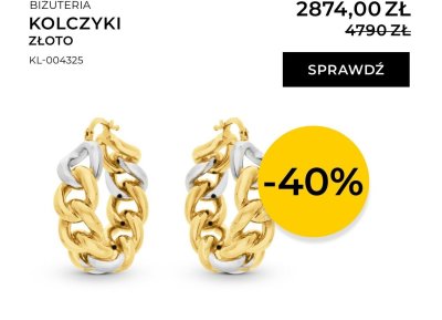Kolczyki złoto promocja w Briju
