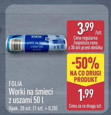 Worki na śmieci z uszami Folia promocja w Aldi