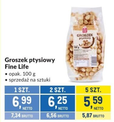 Groszekptysiowy Fine Life promocja w Makro