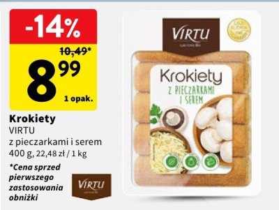 Krokiety Virtu z pieczarkami i serem promocja w Intermarche