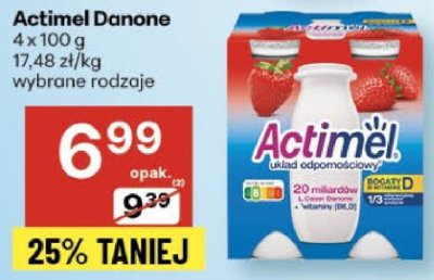 Actimel Danone wybrane rodzaje promocja w Delikatesy Centrum