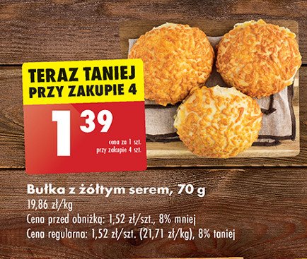 Bułka z żółtym serem promocja