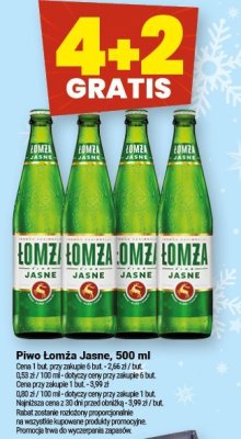 Piwo Łomża Jasne, 500 ml promocja w Twój Market