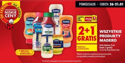 Wszystkie produkty 2+1 GRATIS promocja w Biedronka
