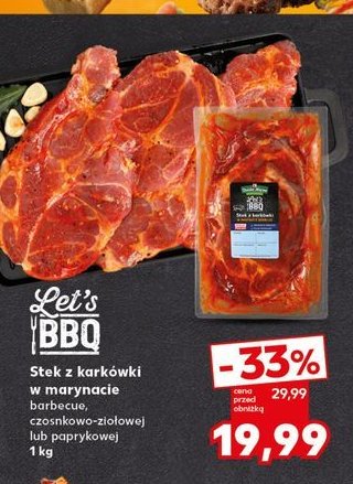 Stek z karkówki w marynacie paprykowej K-classic let's bbq promocja w Kaufland
