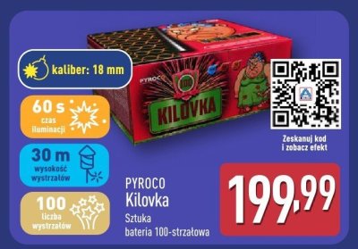 Sztuczne ognie PYROCO Kilovka bateria 100-strzałowa promocja w Aldi