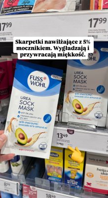 Skarpetki nawilżające FUSS WOHL UREA SOCK MASK z 5% mocznikiem promocja w Rossmann
