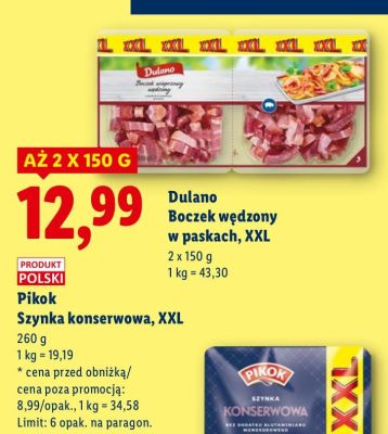 Szynka konserwowa Pikok XXL promocja w Lidl