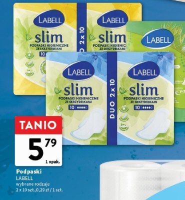 Podpaski LABELL wybrane rodzaje promocja w Intermarche