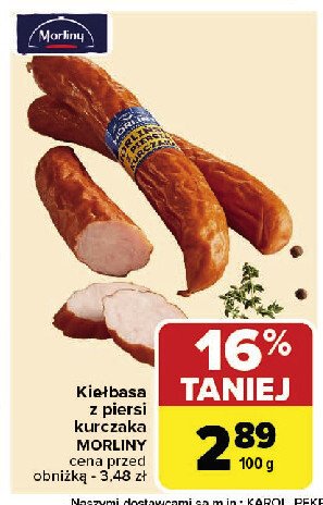 Kiełbasa z piersi kurczaka Morliny promocja