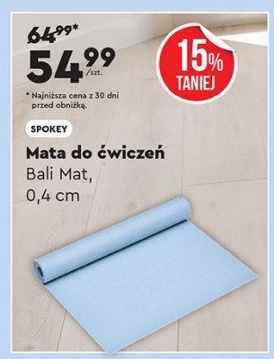 Mata do ćwiczeń SPOKEY Bali Mat 0,4 cm promocja w Biedronka