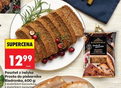 Pasztet z indyka Prosto do piekarnika Biedronka, 600 g promocja w Biedronka